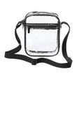 Port Authority Clear Crossbody Bag BG931 - Clear/ Black - front