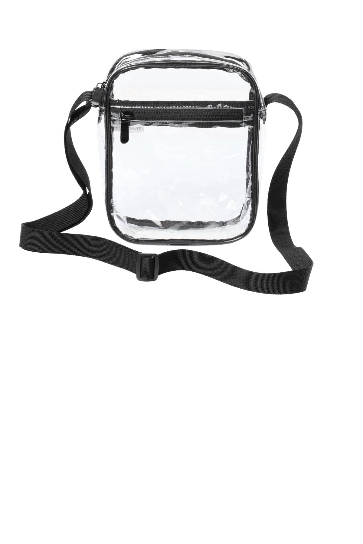 Port Authority Clear Crossbody Bag BG931 - Clear/ Black - front