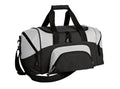 Port Authority - Small Colorblock Sport Duffel. BG990S - Black/ Grey - front