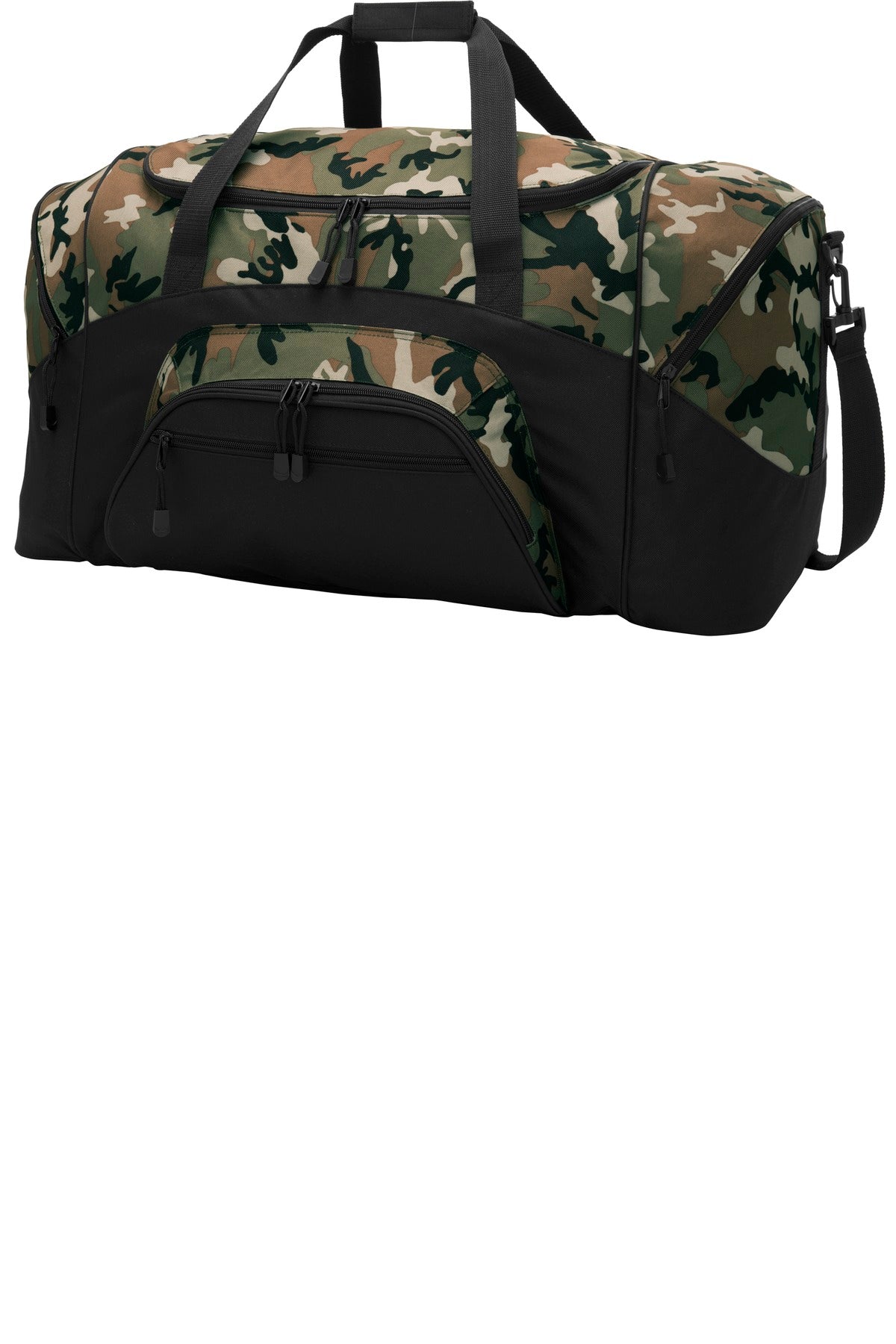 Port Authority - Standard Colorblock Sport Duffel. BG99 - Military Camo/ Black - front