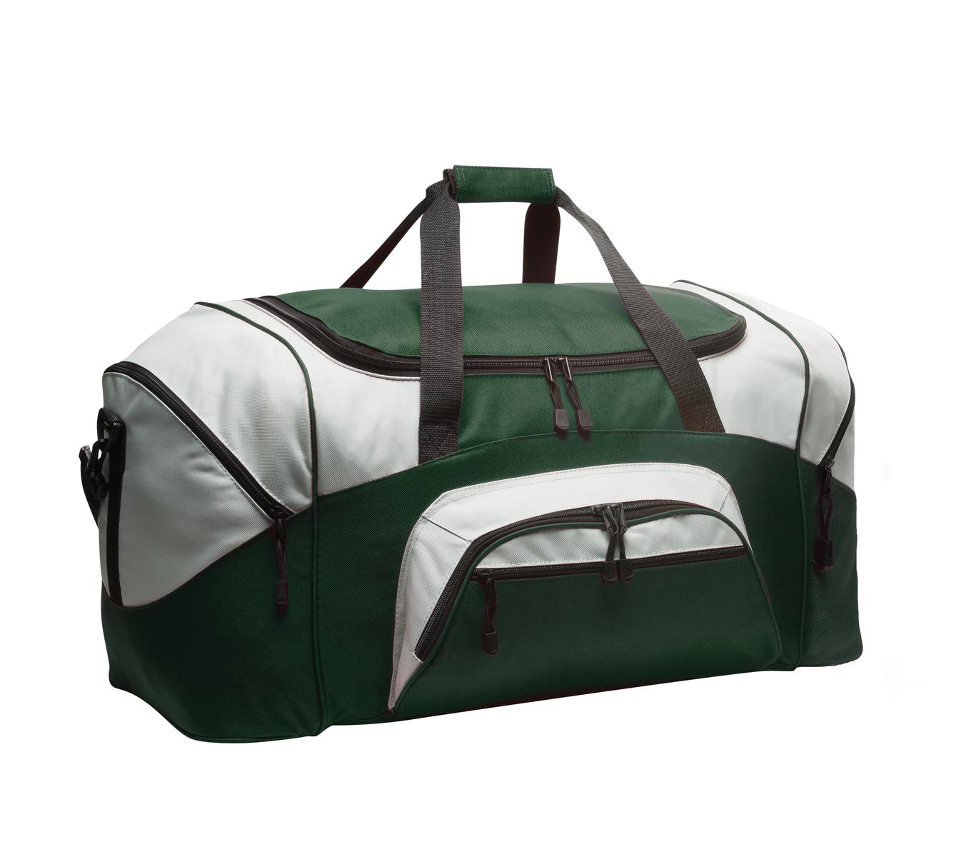 Port Authority - Standard Colorblock Sport Duffel. BG99 - Hunter/ Grey - front