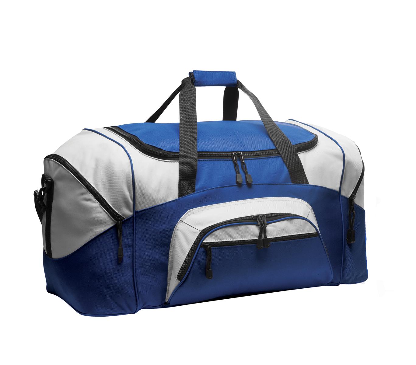 Port Authority - Standard Colorblock Sport Duffel. BG99 - True Royal/ Grey - front