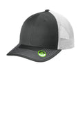 Port Authority Eco Snapback Trucker Cap C402ECO - Smoke Grey/ White - front