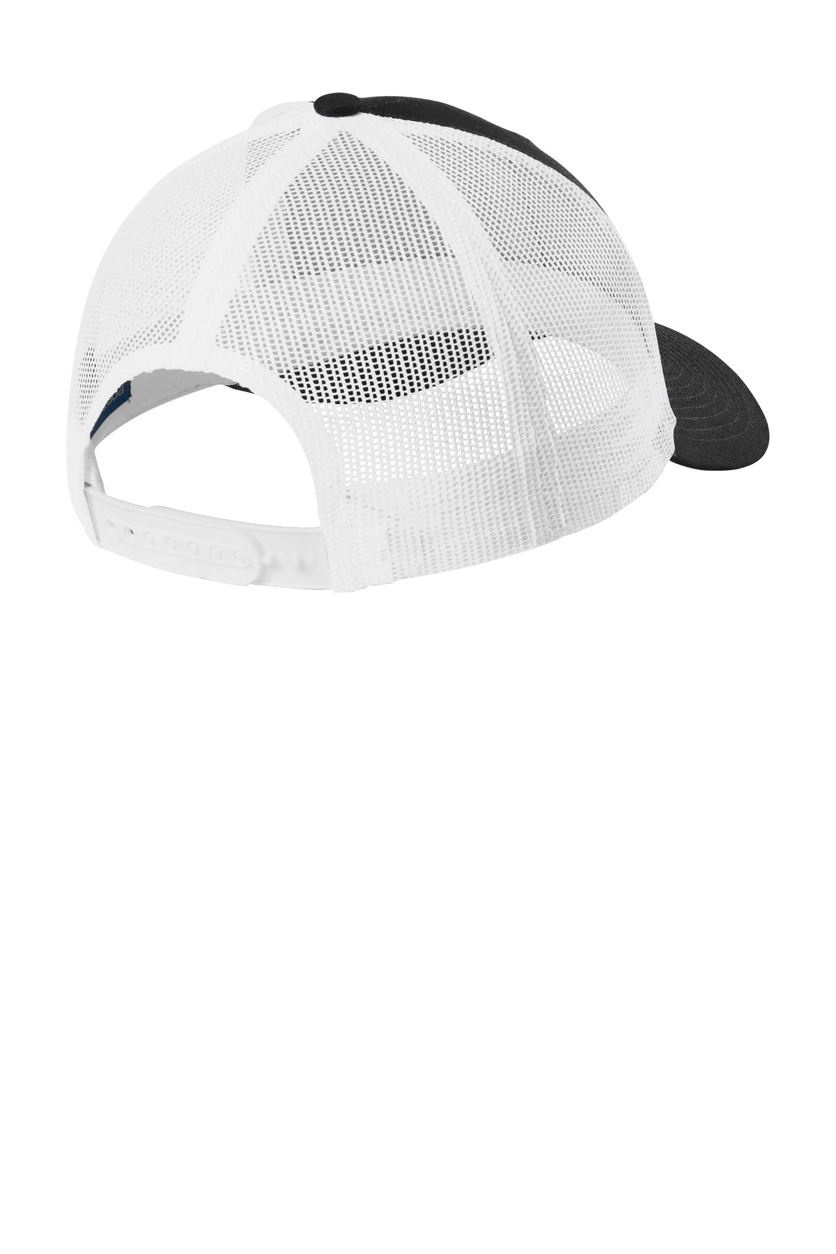 Port Authority Low-Profile Snapback Trucker Cap C402LP - Black/ White - back