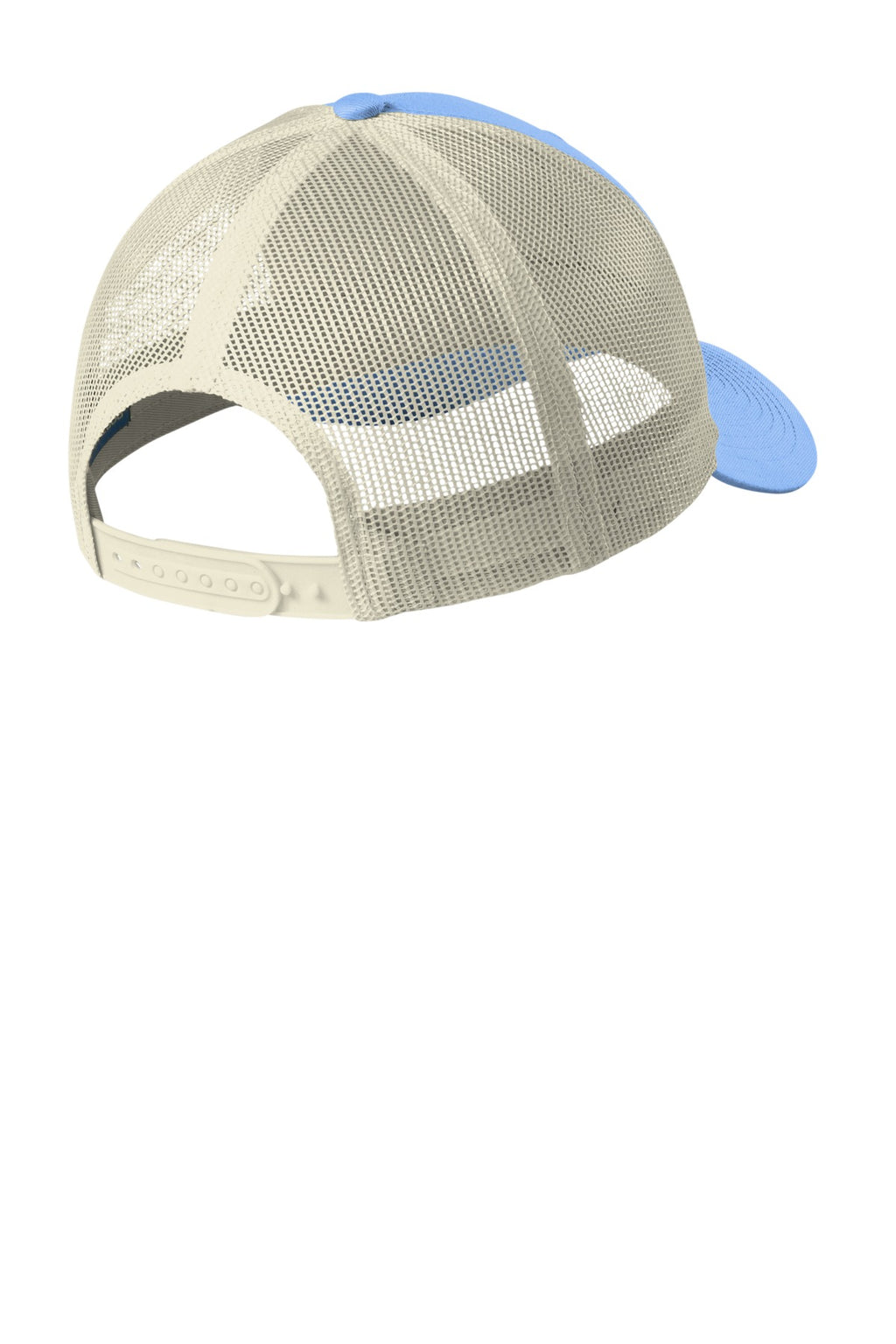 Port Authority Low-Profile Snapback Trucker Cap C402LP - Carolina Blue/ Ecru - back