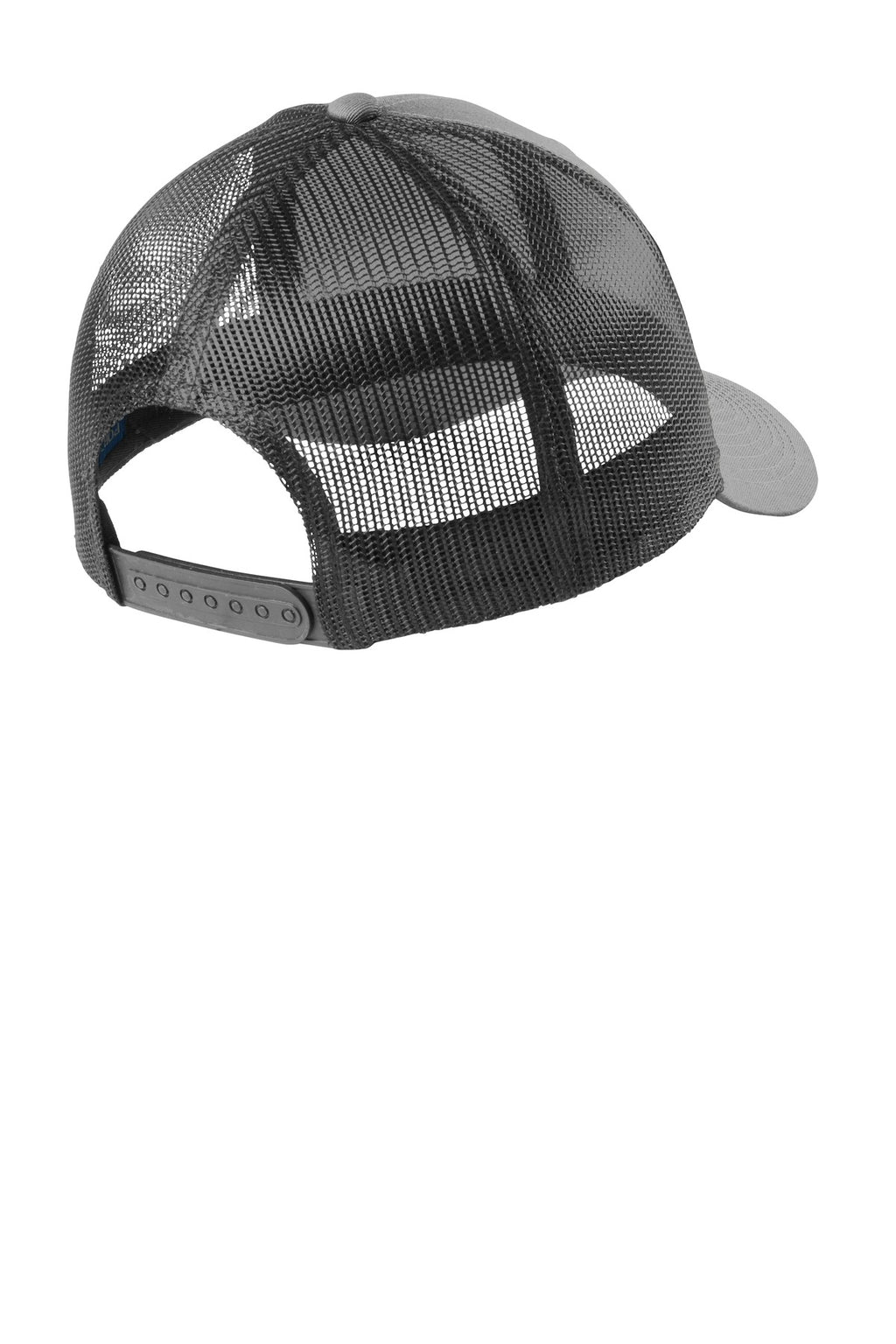 Port Authority Low-Profile Snapback Trucker Cap C402LP - Heather Grey/ Grey Steel - back