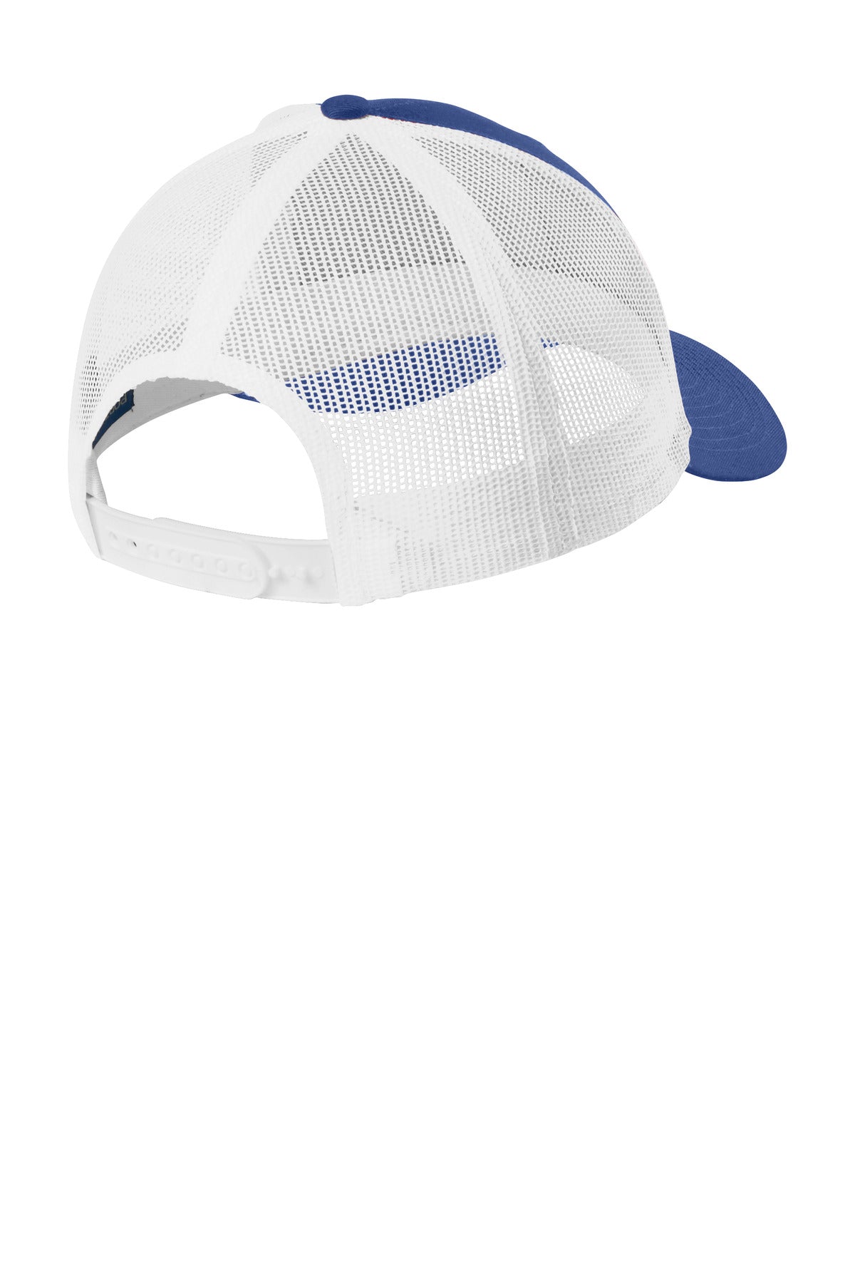 Port Authority Low-Profile Snapback Trucker Cap C402LP - Patriot Blue/ White - back