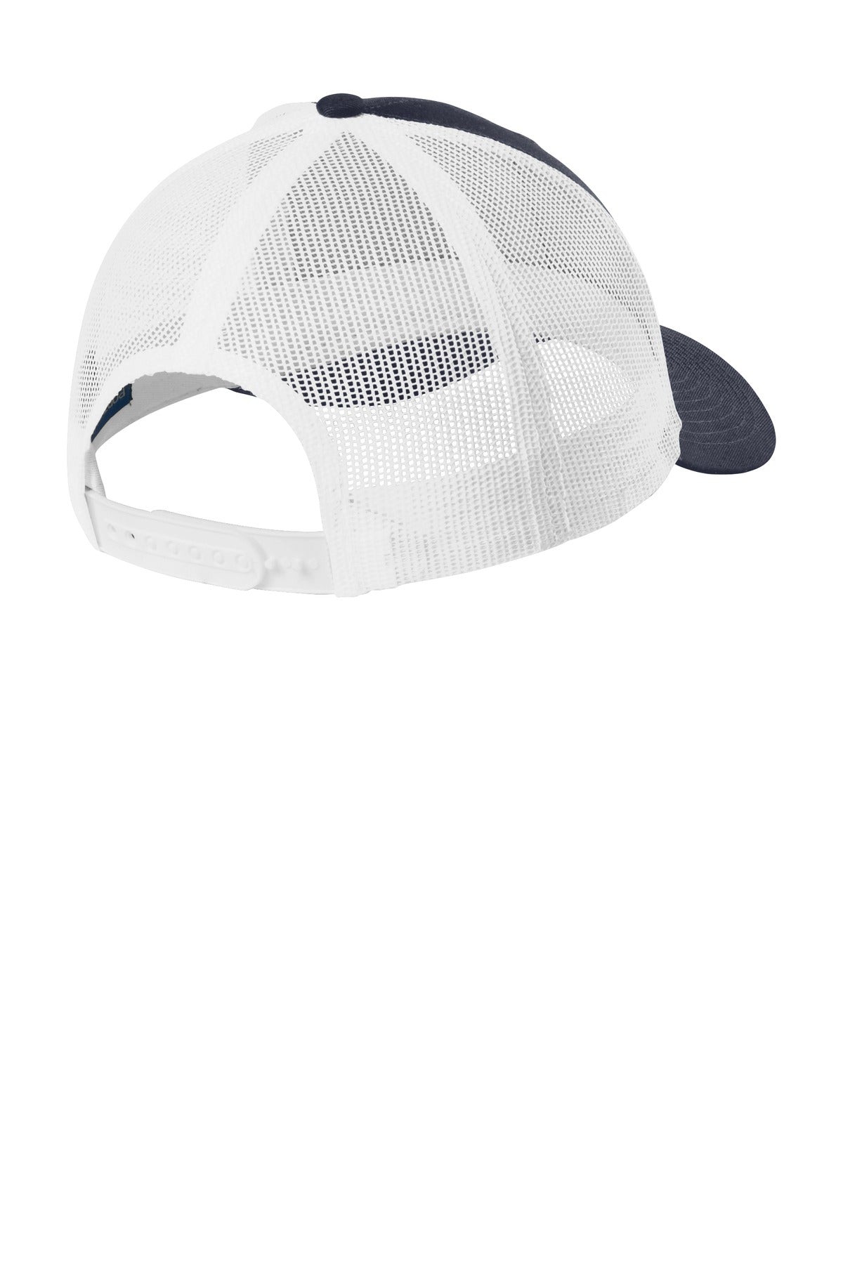 Port Authority Low-Profile Snapback Trucker Cap C402LP - Rich Navy/ White - back