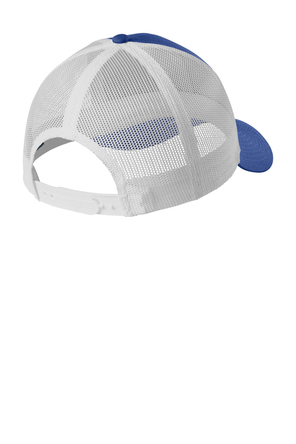 Port Authority Low-Profile Snapback Trucker Cap C402LP - True Blue Heather/ Silver Mist - back