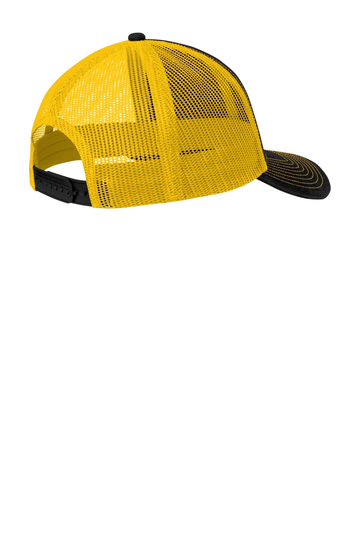 Port Authority Snapback Trucker Cap. C402 - Black/ Gold - back