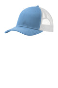 Port Authority Snapback Trucker Cap. C402 - Carolina Blue/ White - front