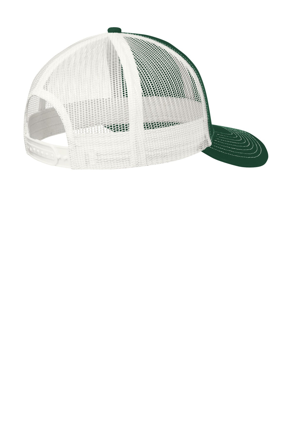 Port Authority Snapback Trucker Cap. C402 - Dark Green/ White - back