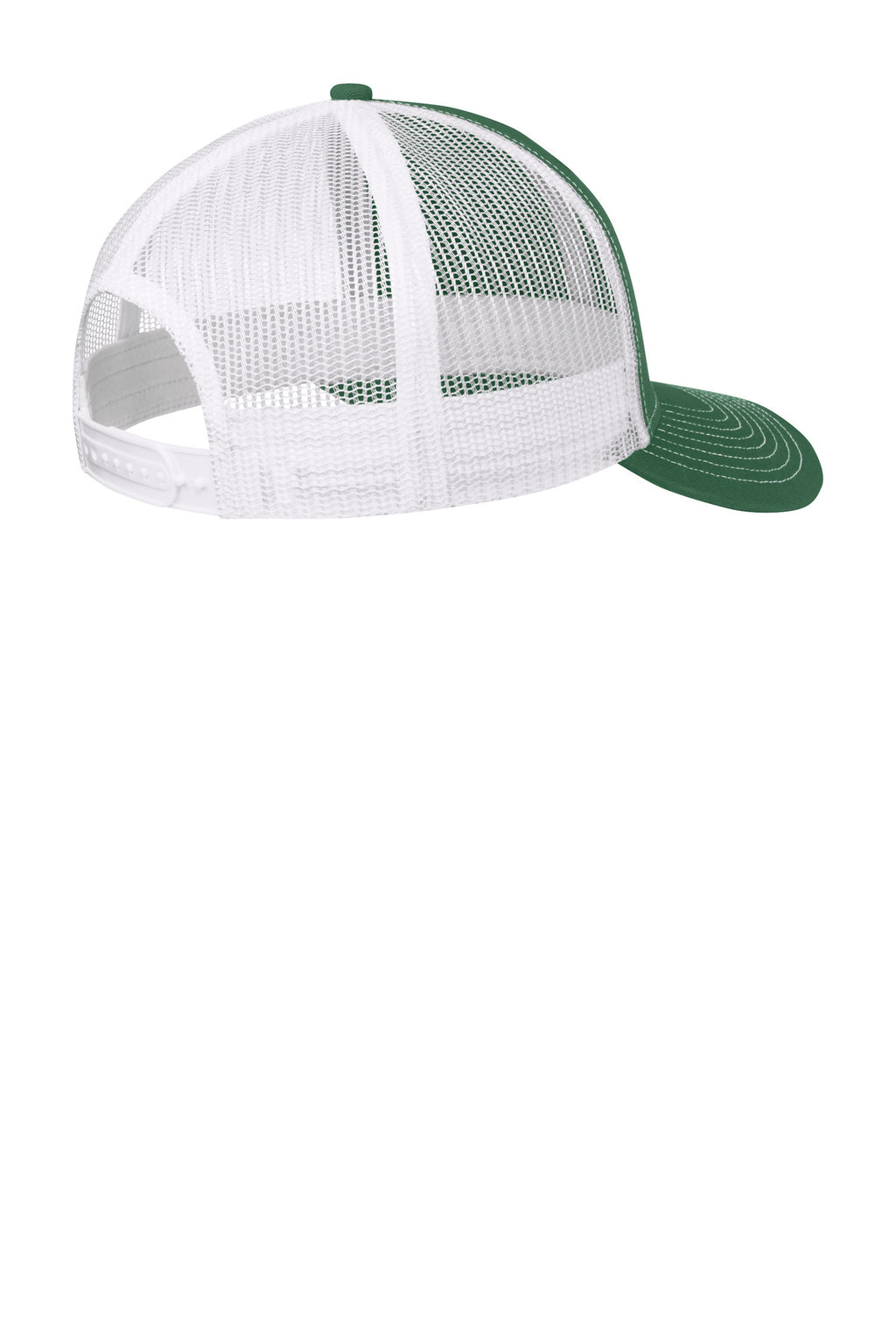 Port Authority Snapback Trucker Cap. C402 - Forest Green/ White - back