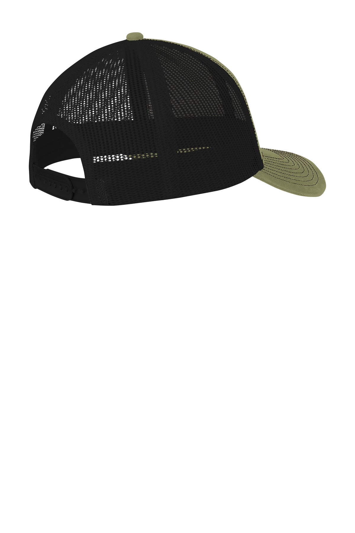 Port Authority Snapback Trucker Cap. C402 - Olive Drab Green/ Black - back