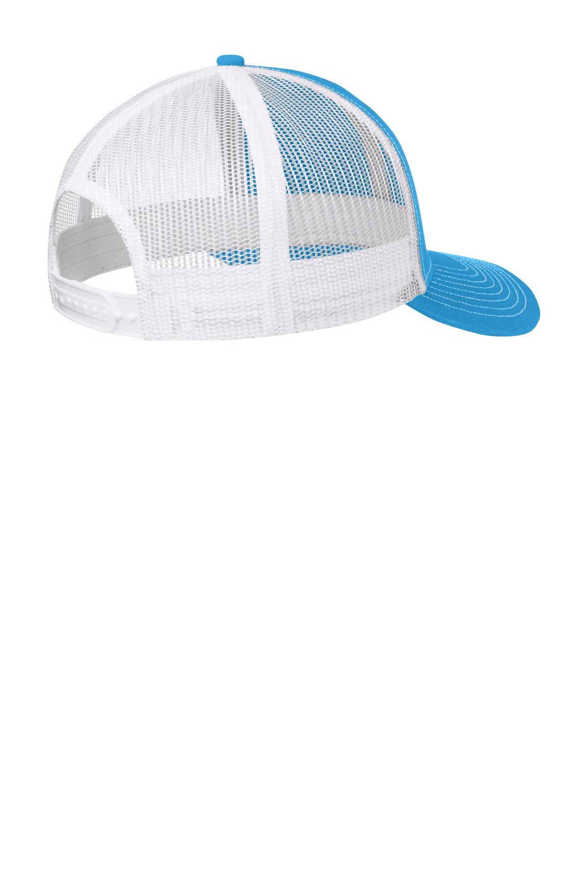 Port Authority Snapback Trucker Cap. C402 - Parcel Blue/ White - back