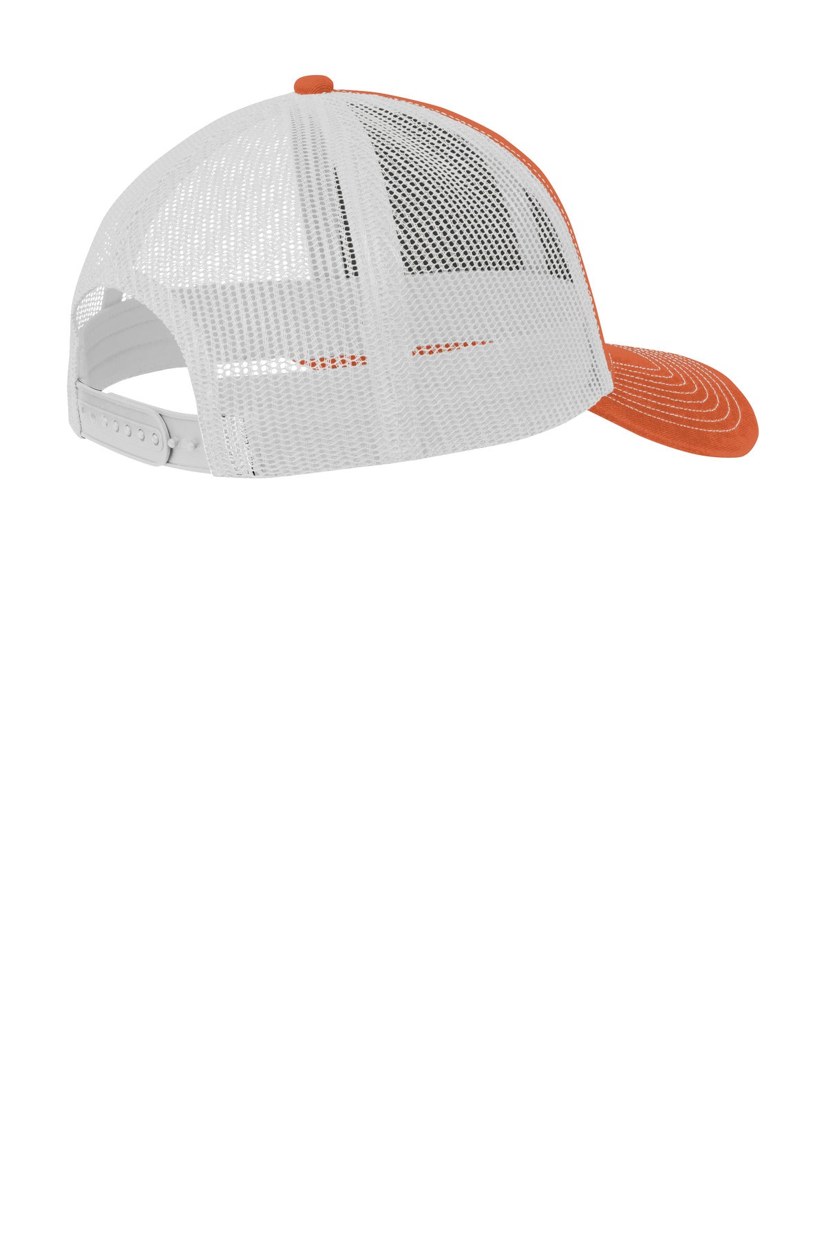 Port Authority Snapback Trucker Cap. C402 - Texas Orange/ White - back