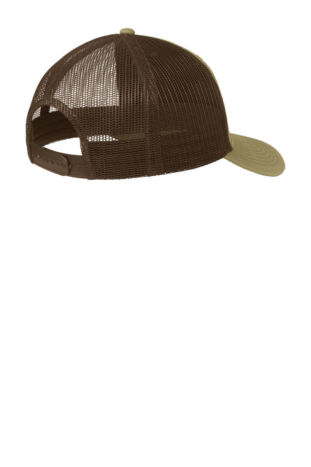 Port Authority Snapback Trucker Cap. C402 - True Khaki/ Coffee - back