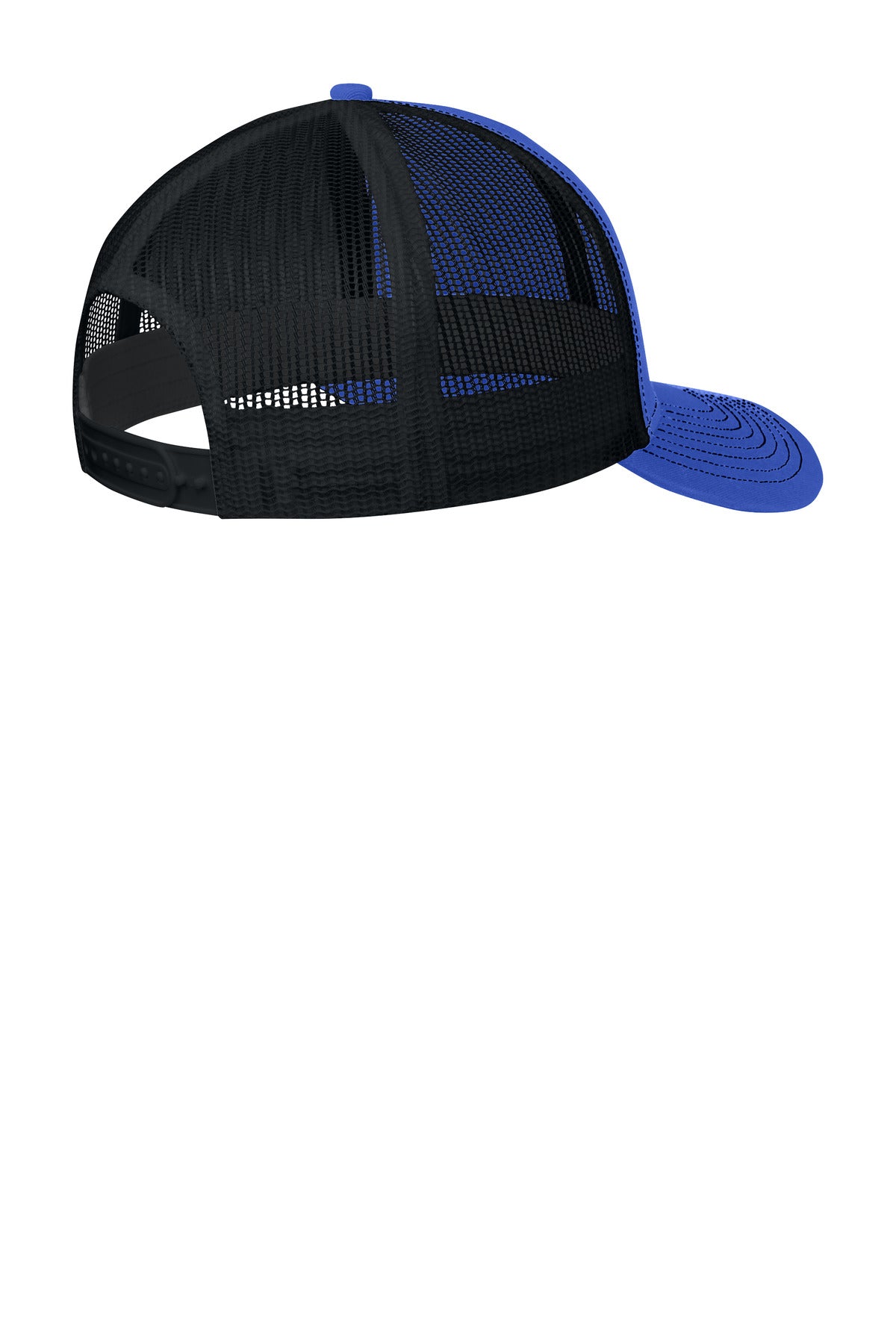 Port Authority Snapback Trucker Cap. C402 - True Royal/ Black - back