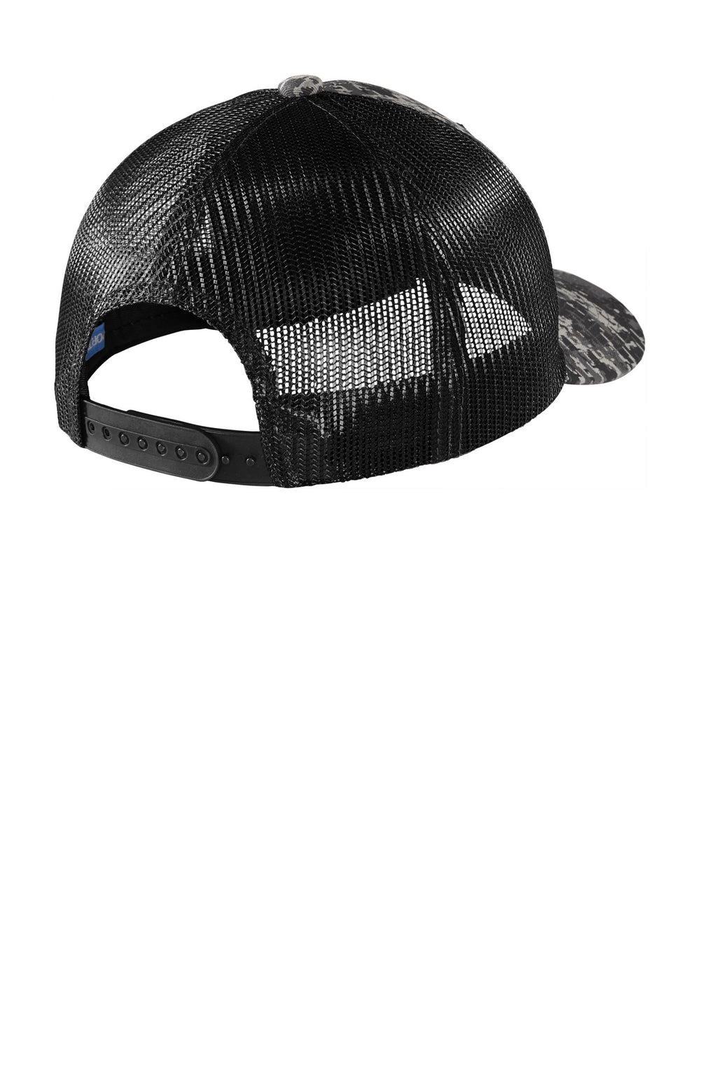 Port Authority Digi Camo Snapback Trucker Cap C404 - Black Digi/ Black - back