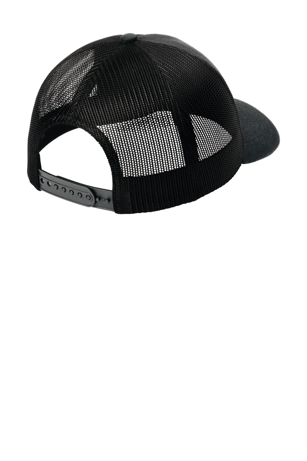 Port Authority Low-Profile Snapback 5-Panel Trucker Cap C405LP - Black/ Black - back