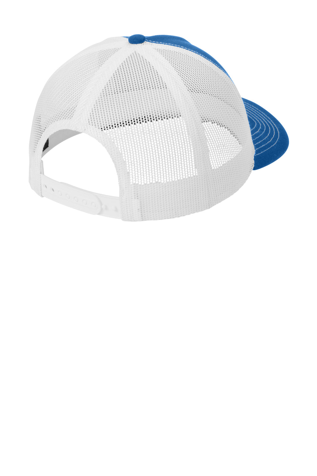 Port Authority Low-Profile Snapback 5-Panel Trucker Cap C405LP - Patriot Blue/ White - back