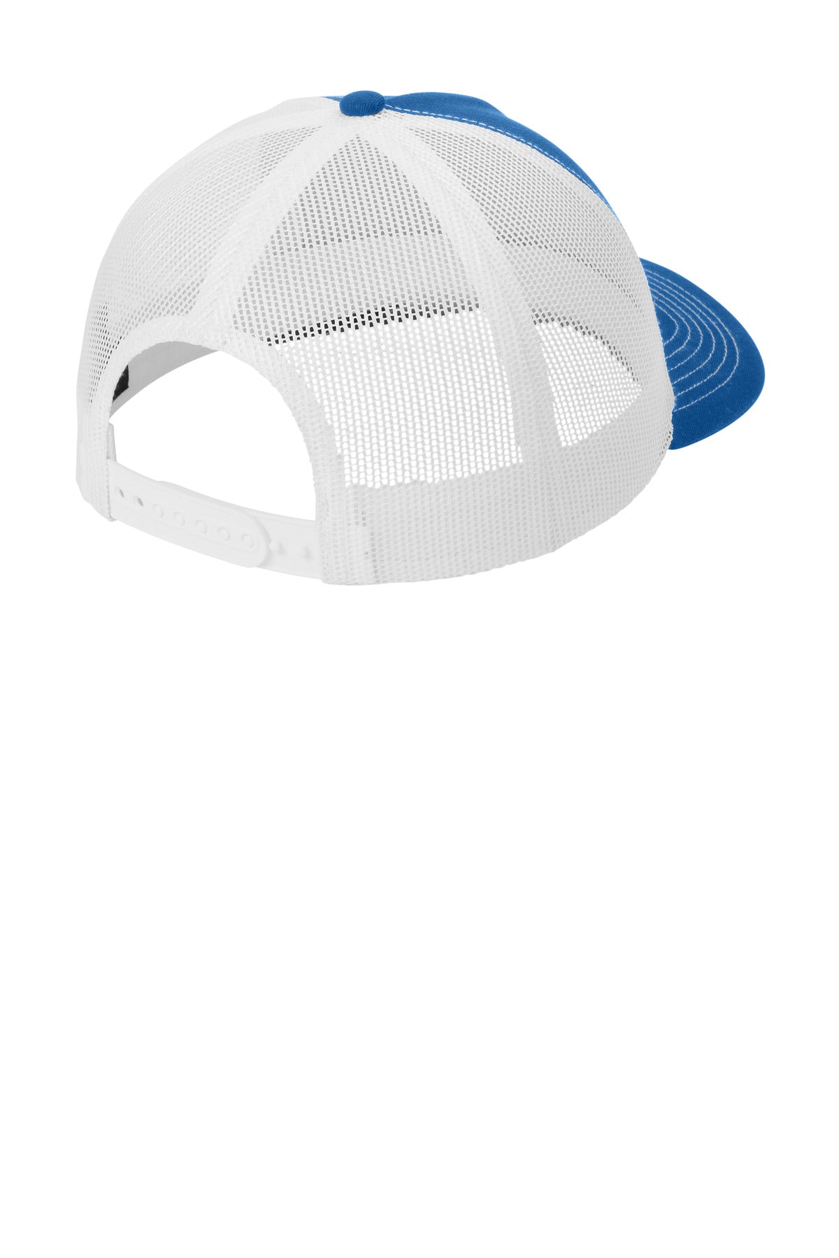 Port Authority Low-Profile Snapback 5-Panel Trucker Cap C405LP - Patriot Blue/ White - back