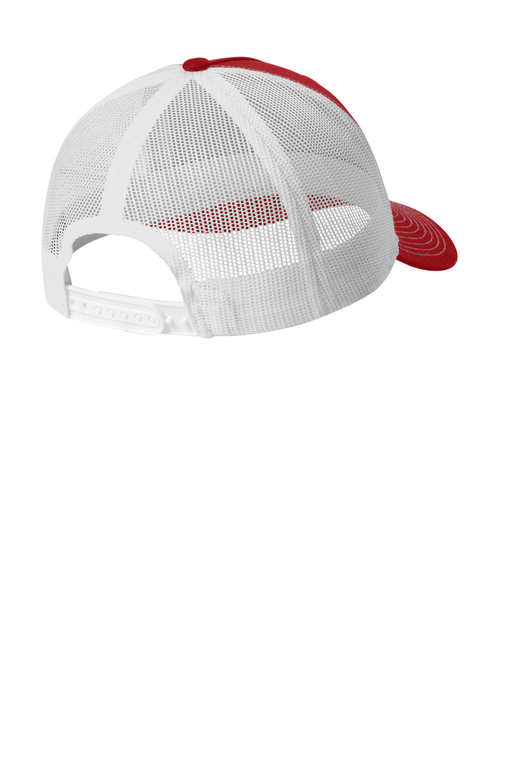 Port Authority Snapback Five-Panel Trucker Cap C405 - Flame Red/ White - back