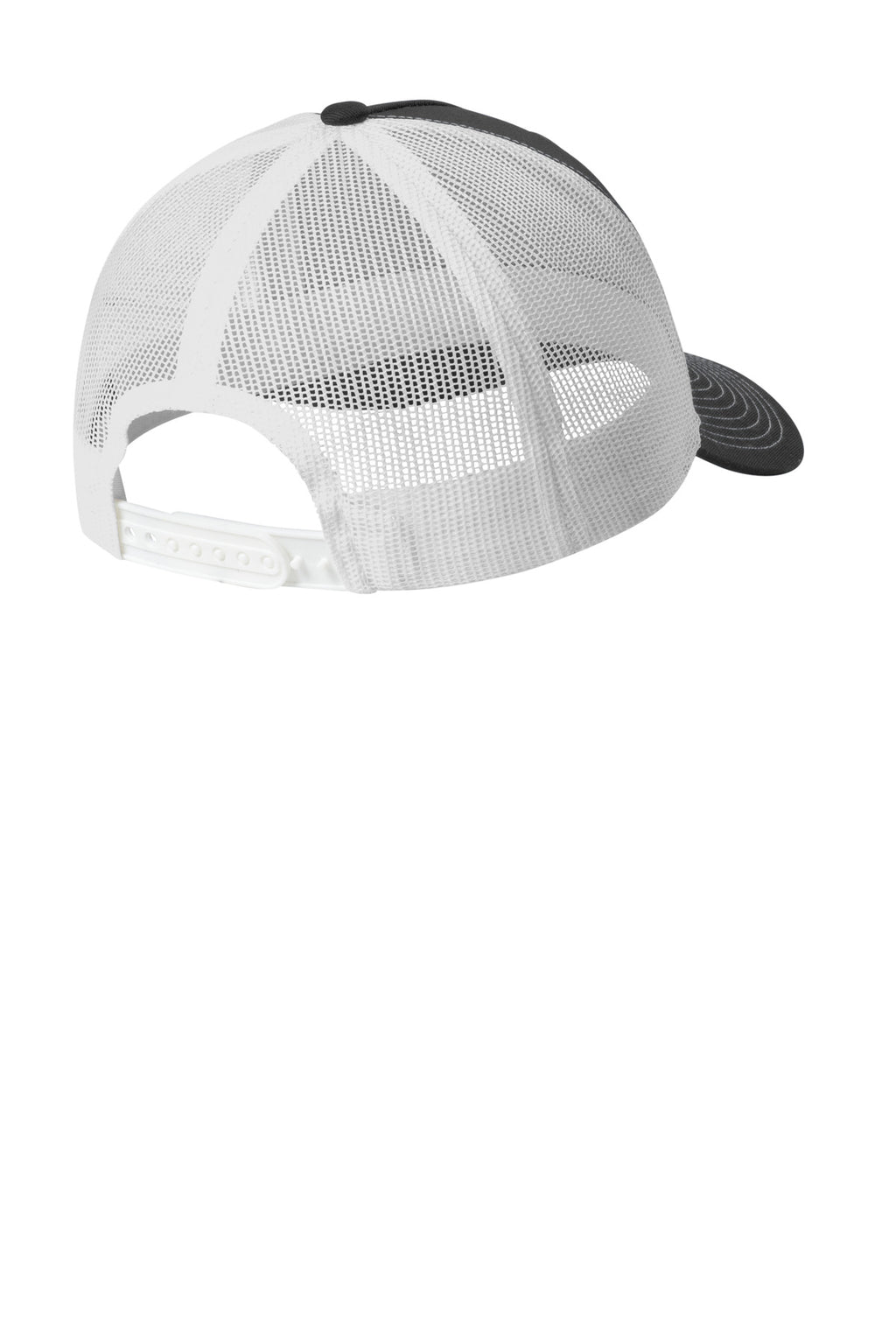 Port Authority Snapback Five-Panel Trucker Cap C405 - Grey Steel/ White - back