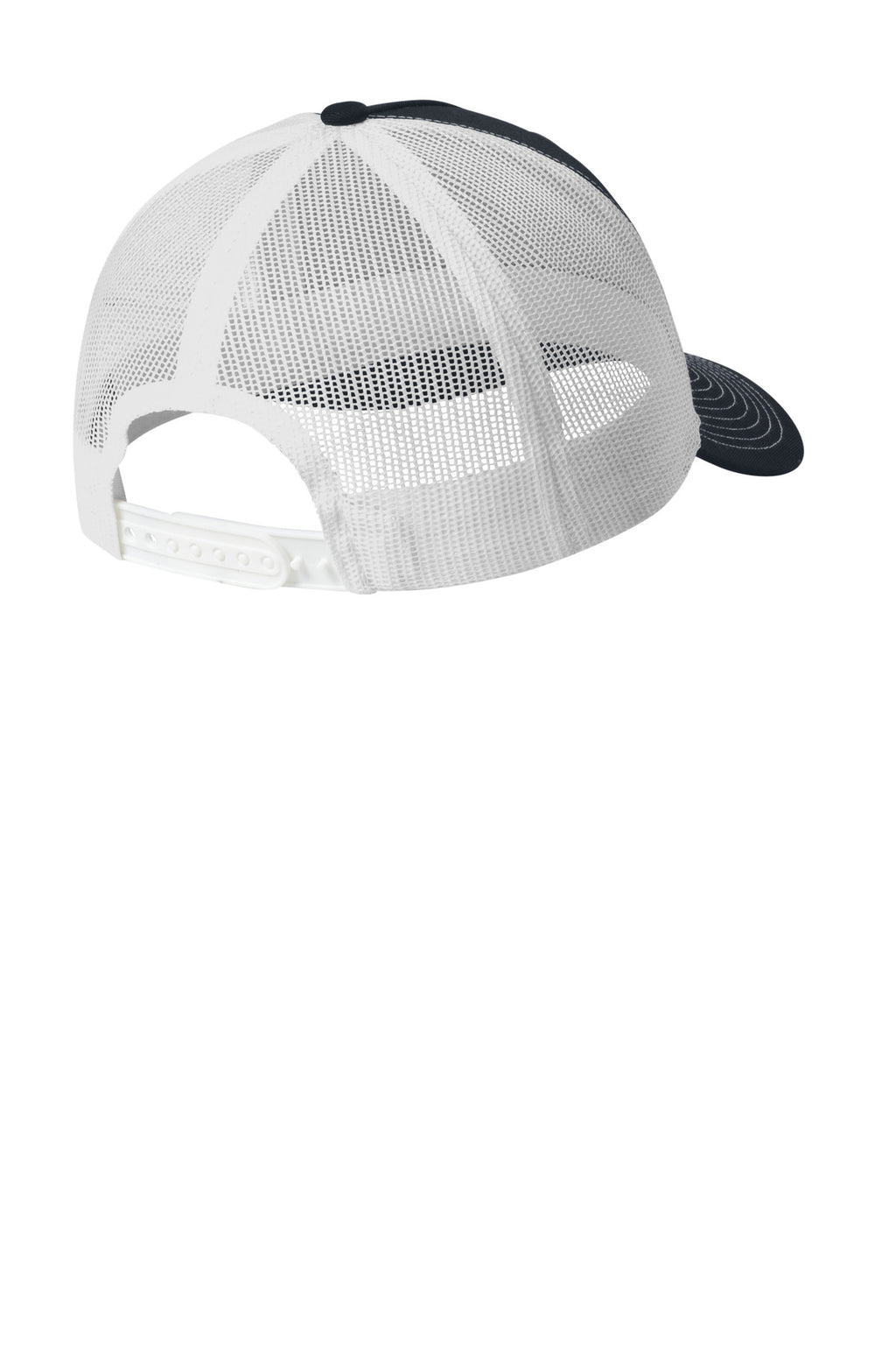 Port Authority Snapback Five-Panel Trucker Cap C405 - Rich Navy/ White - back