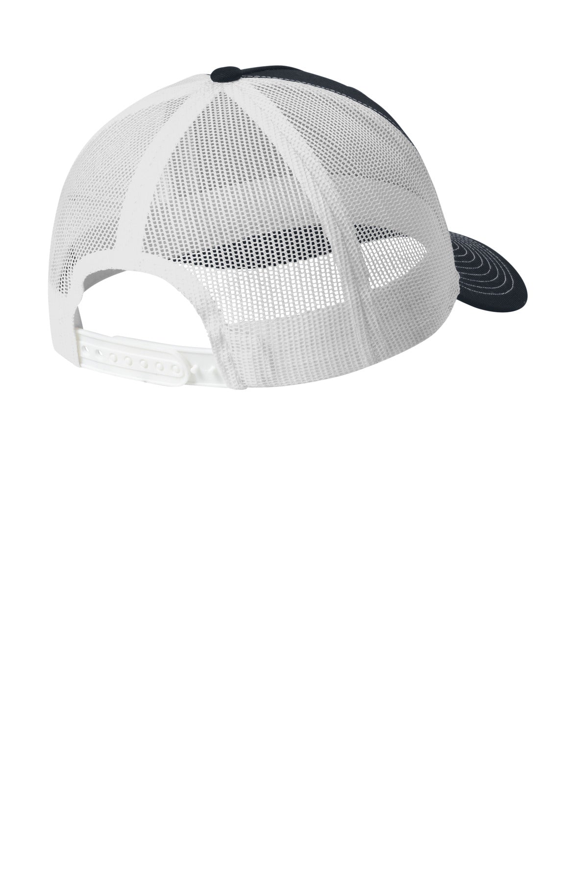 Port Authority Snapback Five-Panel Trucker Cap C405 - Rich Navy/ White - back