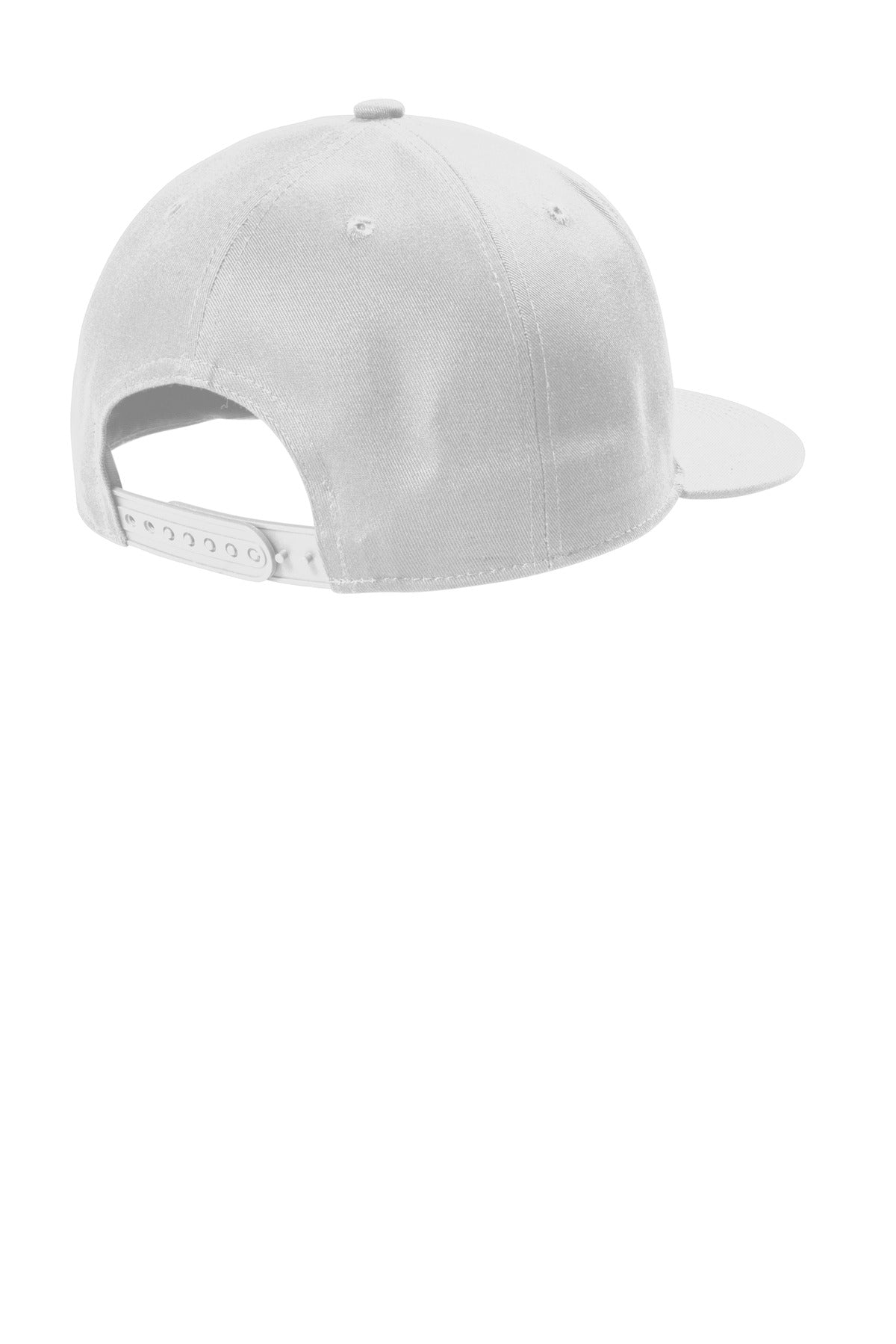 Port Authority Snapback Flat Bill Cap C406 - White - back