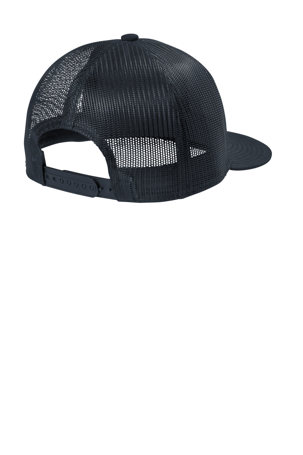 Port Authority Snapback Flat Bill Trucker Cap C407 - Rich Navy - back