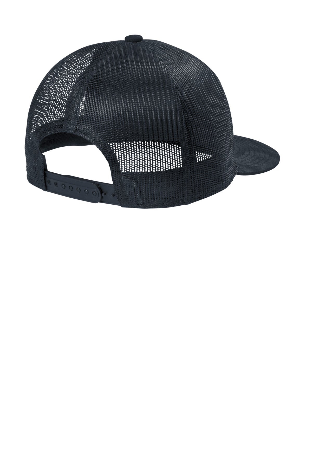 Port Authority Snapback Flat Bill Trucker Cap C407 - Rich Navy - back