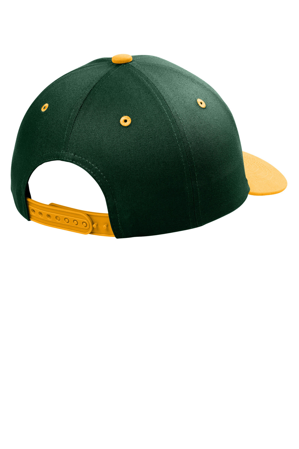 Port Authority Snapback Cap C408 - Dark Green/ Gold - back