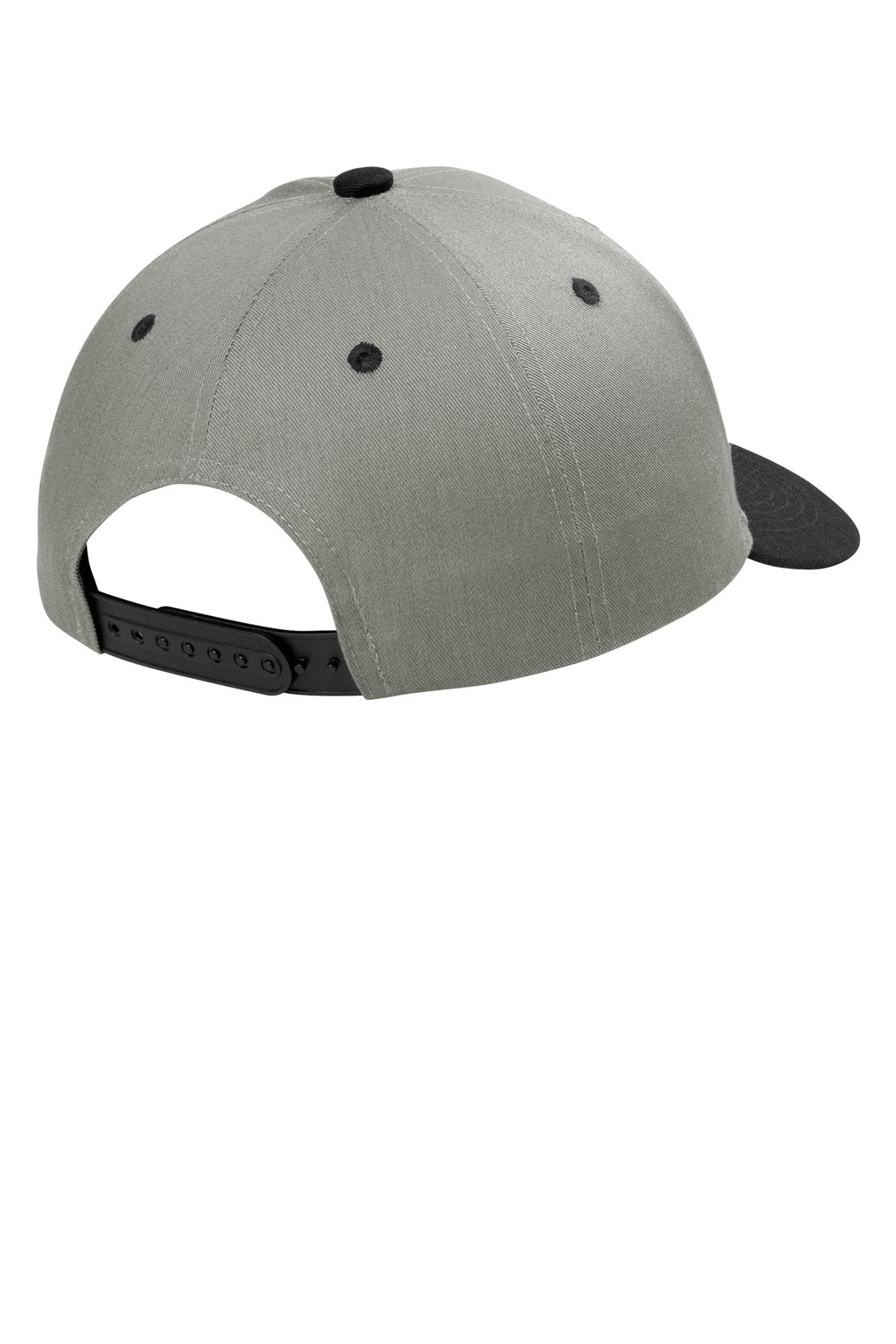 Port Authority Snapback Cap C408 - Heather Grey/ Black - back