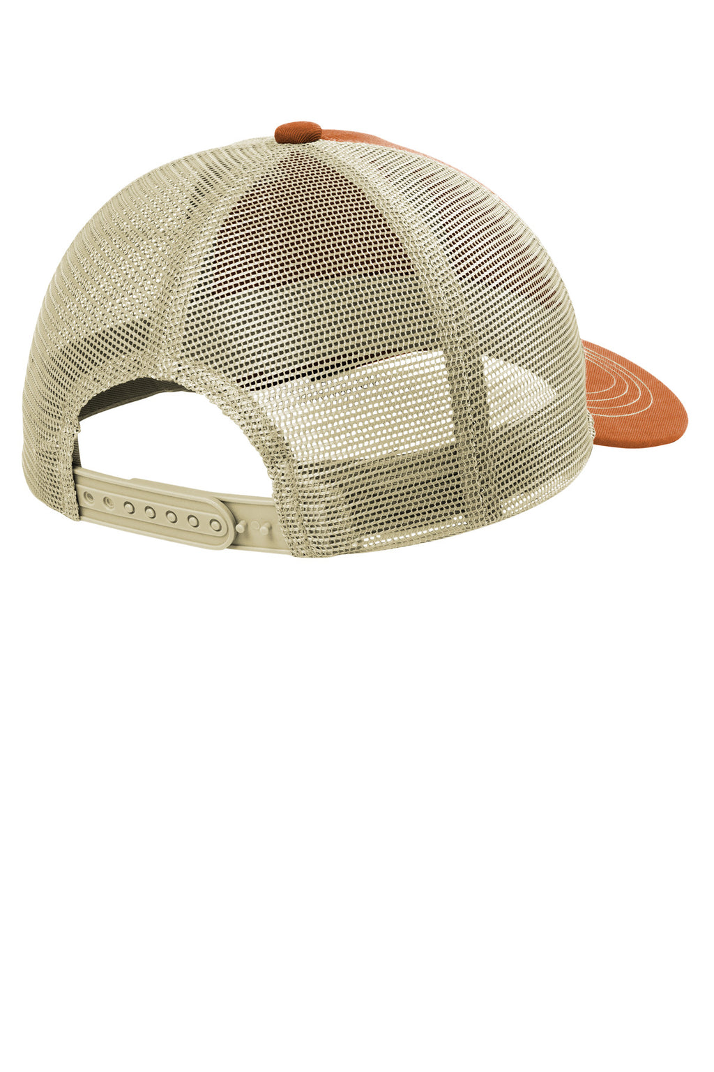 Port Authority Unstructured Snapback Trucker Cap C409 - Texas Orange/ Tan - back