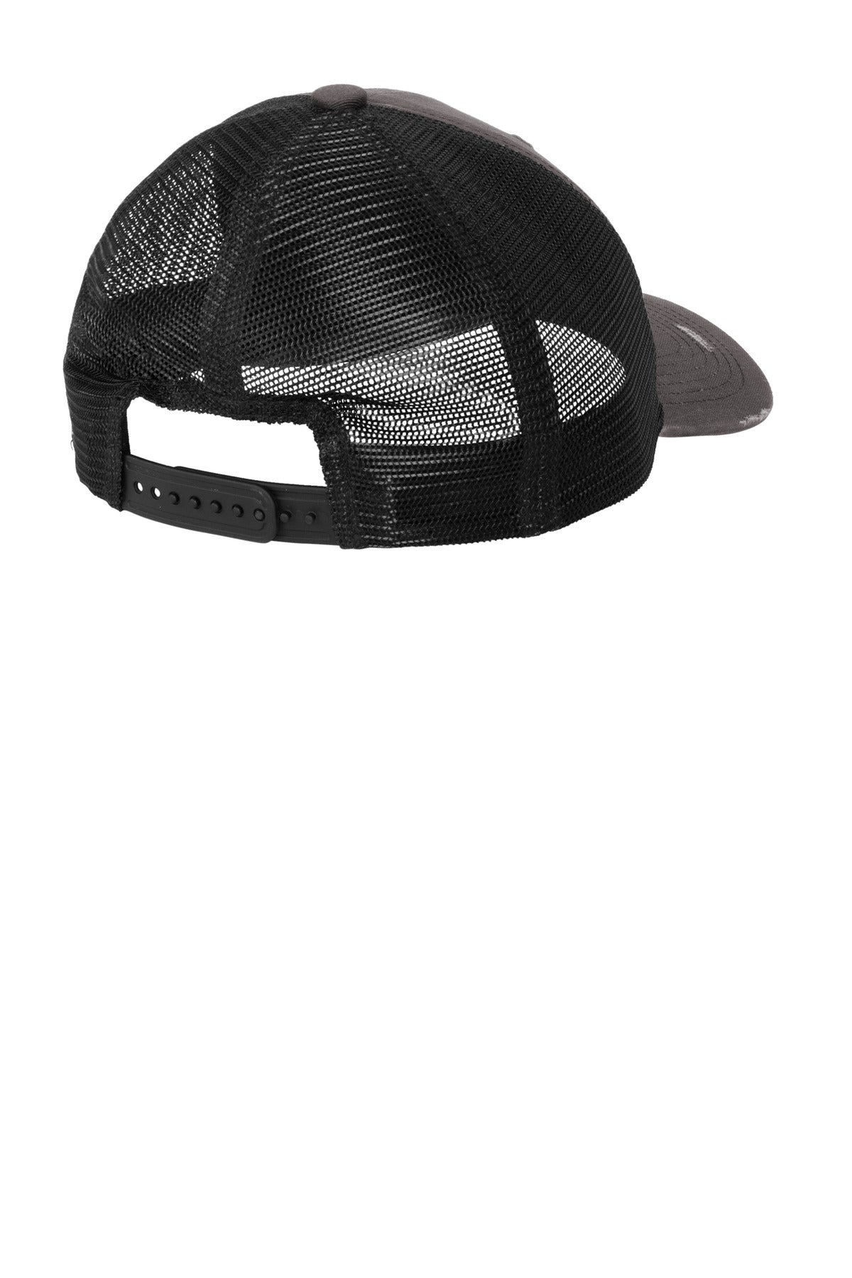 Port Authority Distressed Mesh Back Cap C600 - Grey Steel/ Black - back