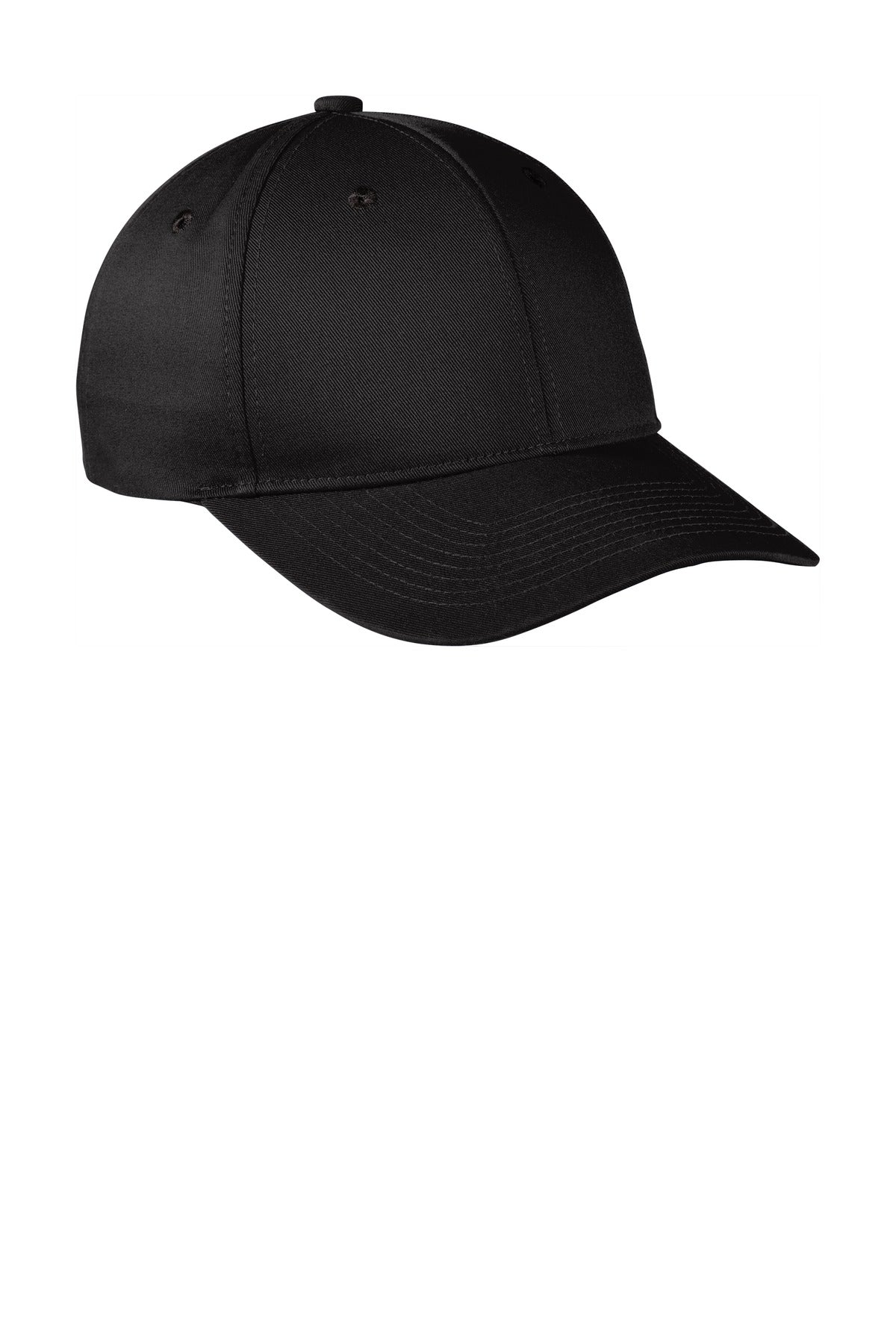 Port Authority Snapback Fine Twill Cap C801 - Black - front