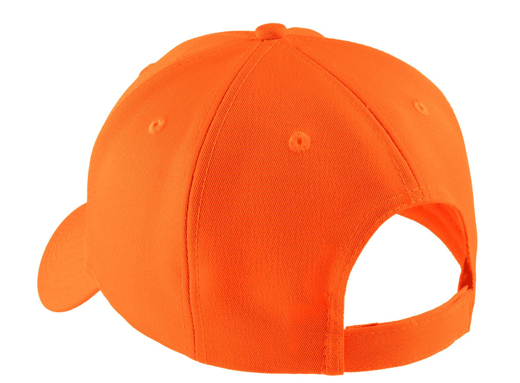 Port Authority Solid Enhanced Visibility Cap. C806 - Safety Orange - back