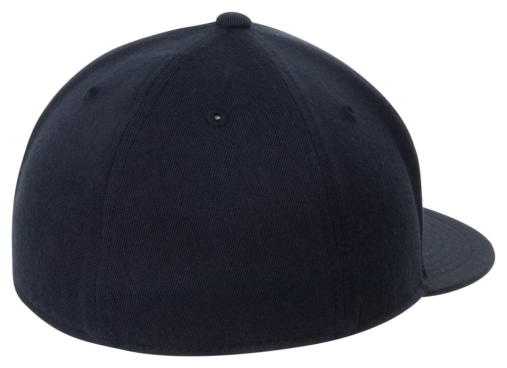 Port Authority Flexfit 210 Flat Bill Cap. C808 - Navy - back