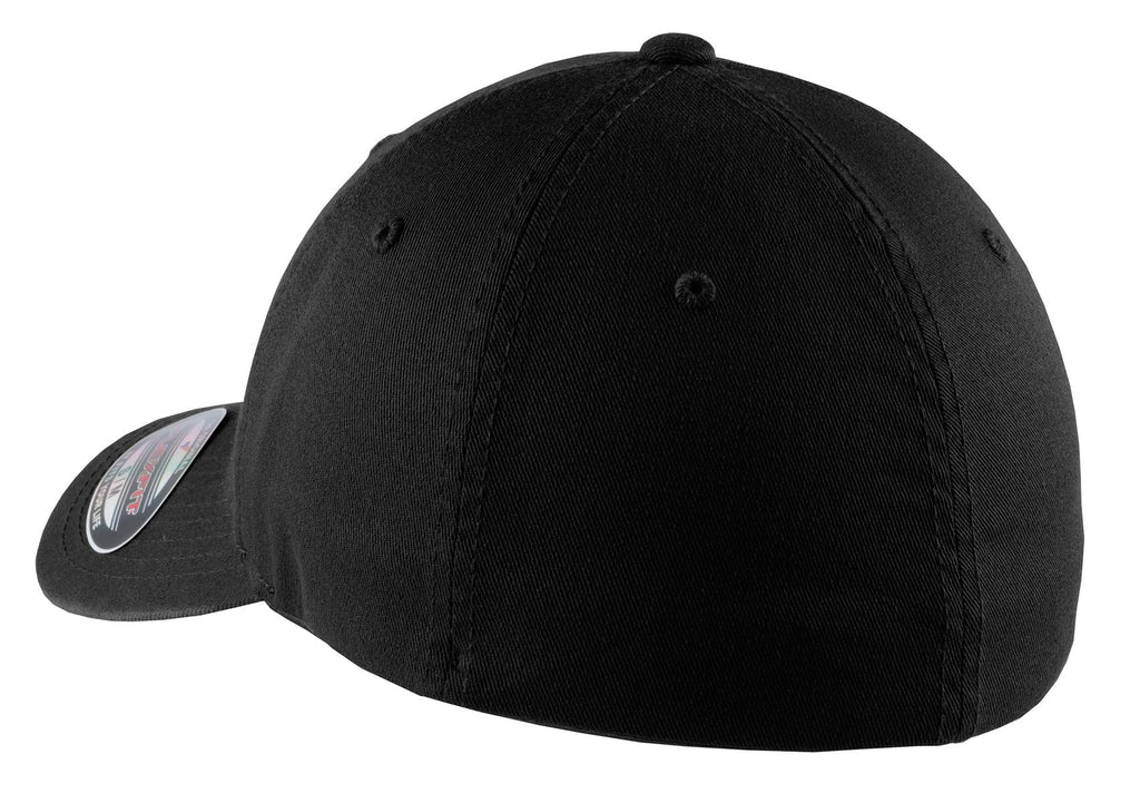 DISCONTINUED Port Authority Flexfit Garment-Washed Cap. C809 - Black - back
