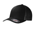 Port Authority Flexfit Mesh Back Cap. C812 - Black/ Black - front