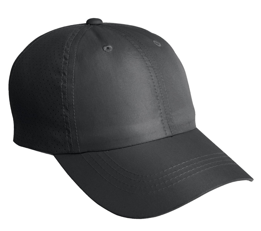Port Authority Perforated Cap. C821 - Black - front