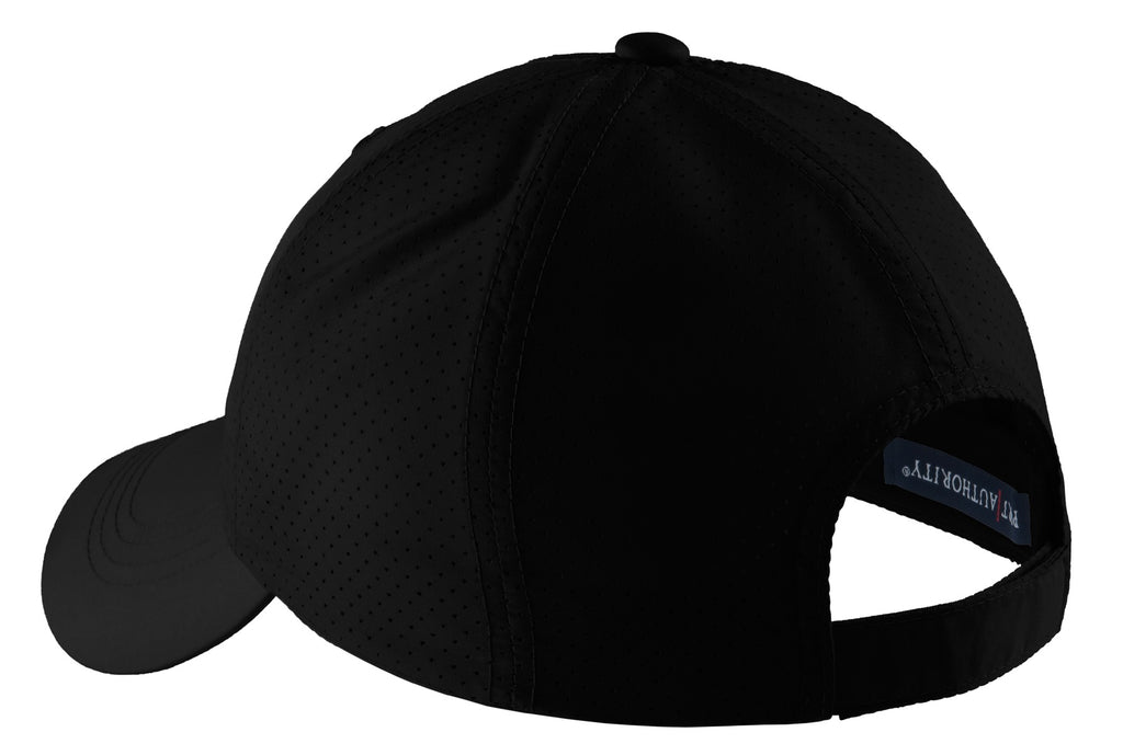 Port Authority Perforated Cap. C821 - Black - back