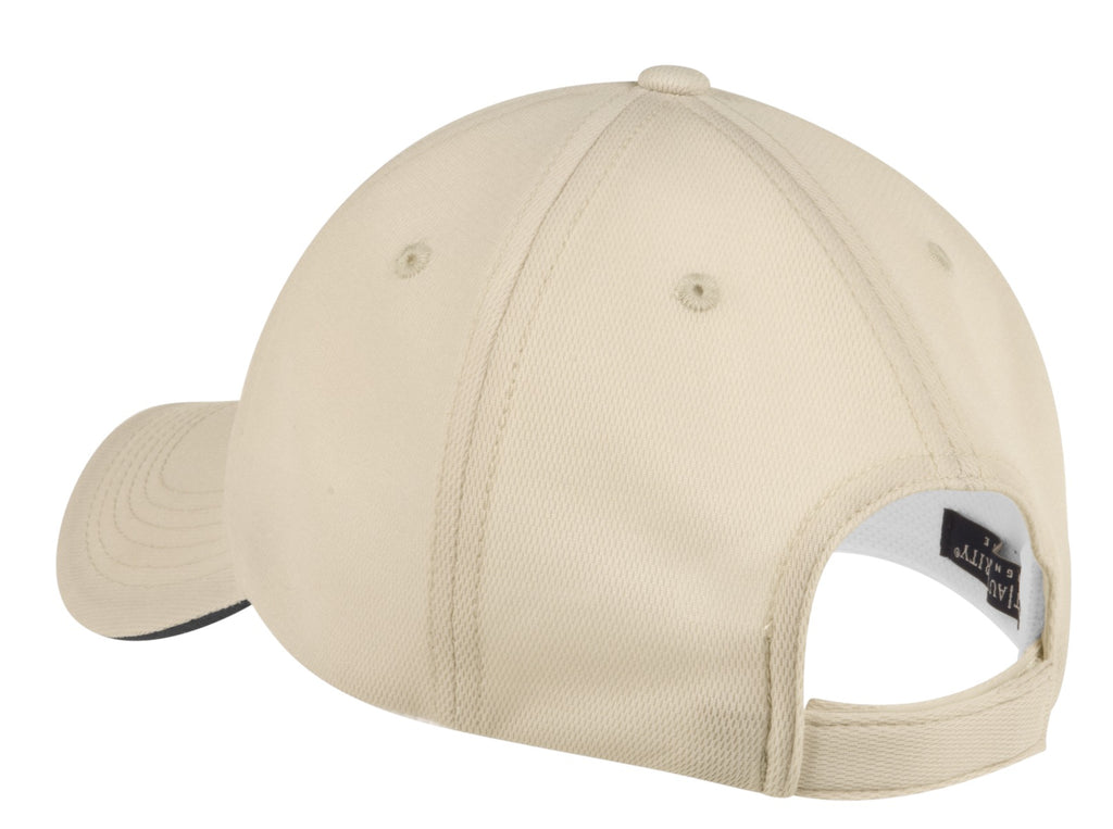 Port Authority Dry Zone Cap. C838 - Stone/ Classic Navy - back