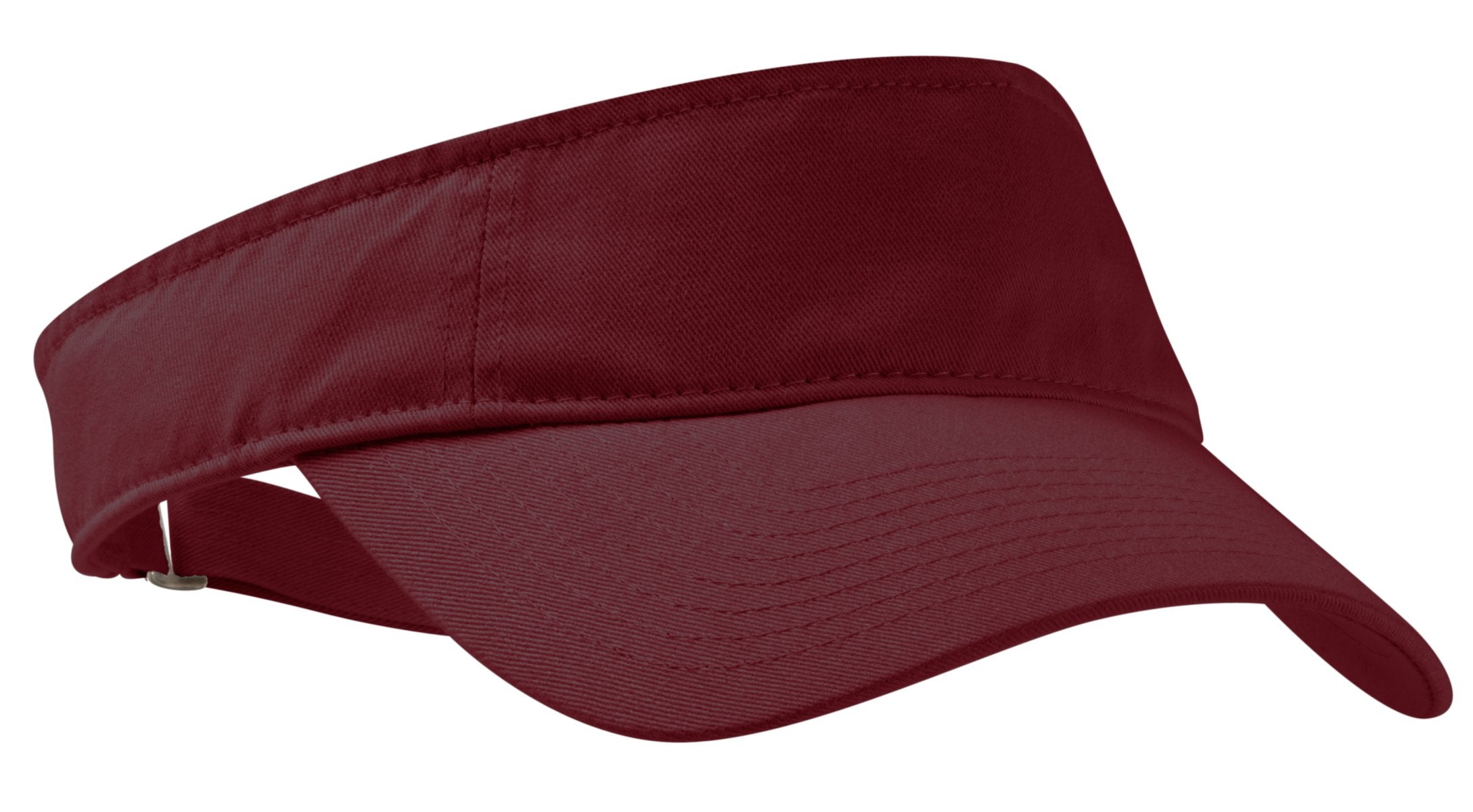 Port Authority Enzyme Wash Fashion Visor. C840 - Maroon - front