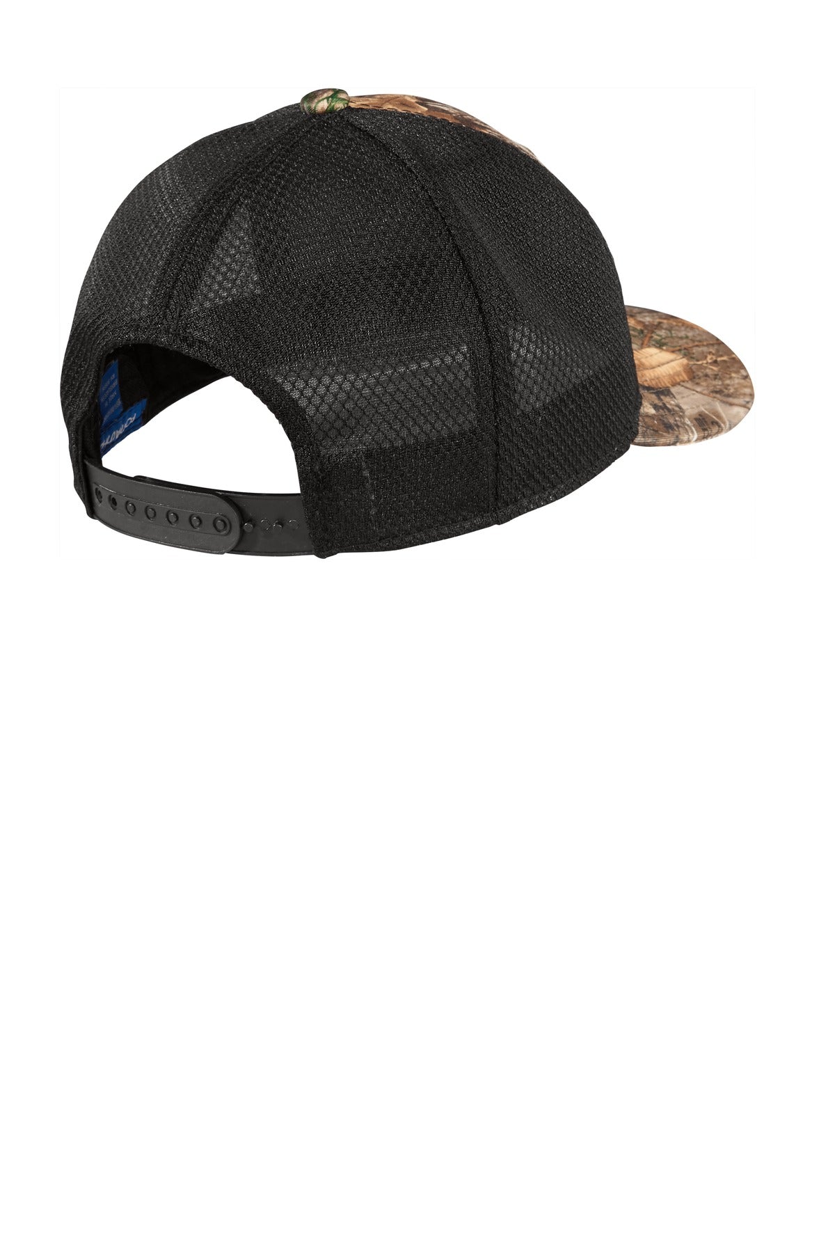 DISCONTINUED Port Authority Performance Camouflage Mesh Back Snapback Cap C892 - Realtree Edge/ Black - back