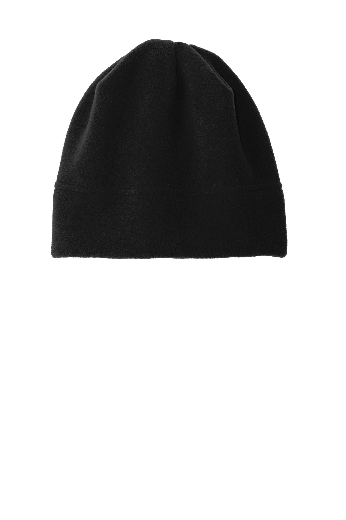 Port Authority R-Tek Stretch Fleece Beanie. C900 - Black - front