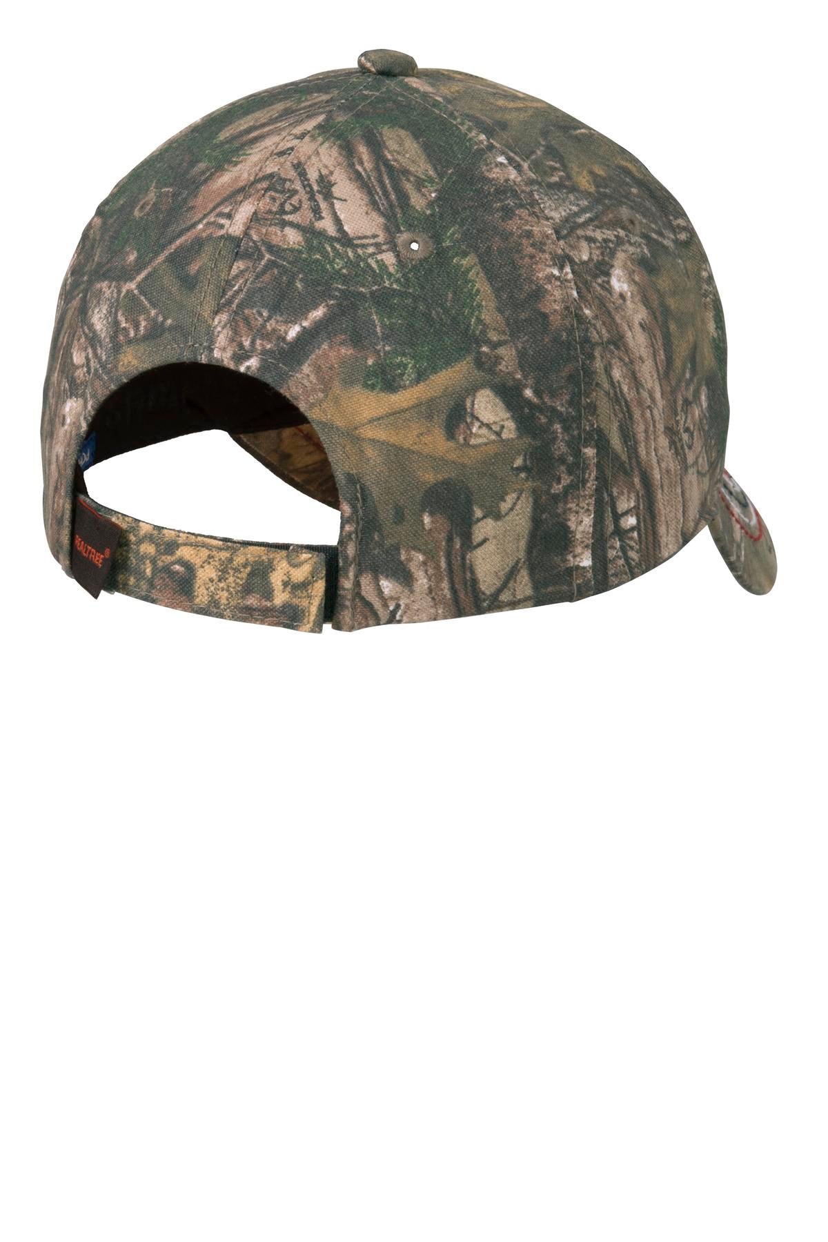 Port Authority Americana Contrast Stitch Camouflage Cap. C909 - Realtree Xtra - back