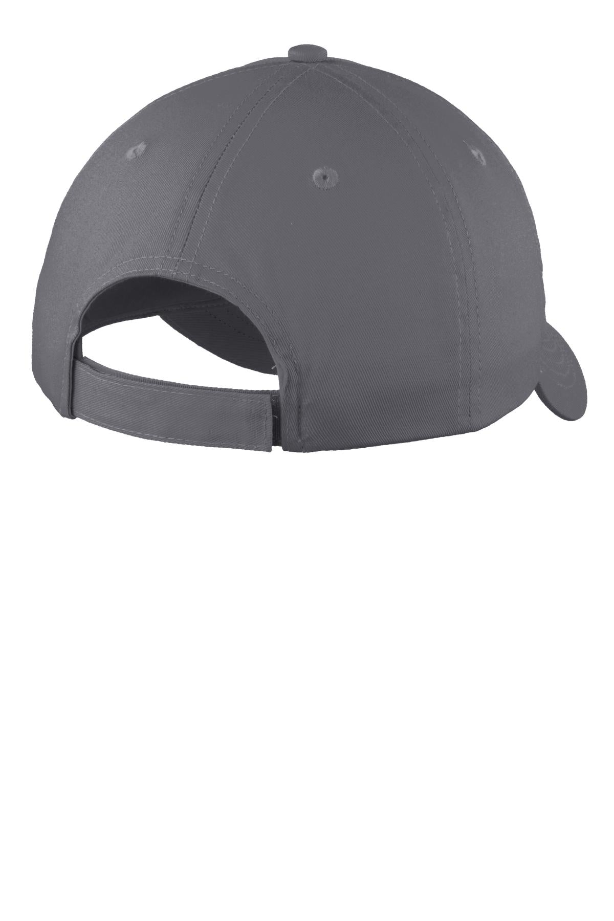Port Authority Youth Six-Panel Unstructured Twill Cap. YC914 - Charcoal - back